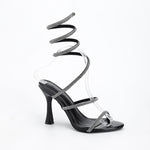 Alexandra Rhinestone Wrap Strap Heels