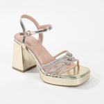 Amar Rhinestone Knotted Platform Heels