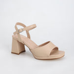 Amos Faux Leather Platform Block Heels