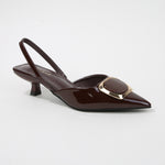 Copeland Geometric Ornament Pointed Toe Slingback Pump Heels