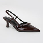 Cornelia Patent Bow Slingback Heels