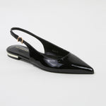 Fabia Patent Leather Pointed Slingback Flats