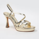Gita Patent Multi-Strap Platform Sandals with Flare Heel