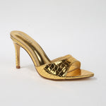Jessa Croc Embossed Stiletto Mule Sandals
