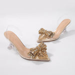 Nina Crystal Bow Clear Heels