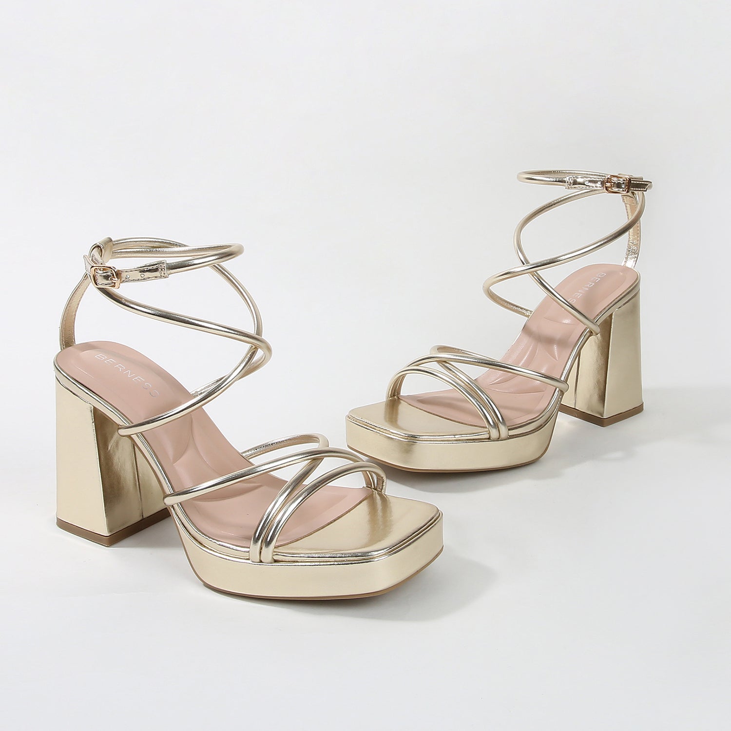 Aggie Strappy Platform Heels