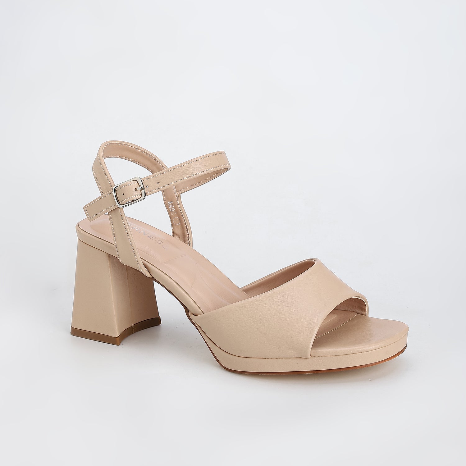 Amos Faux Leather Platform Block Heels