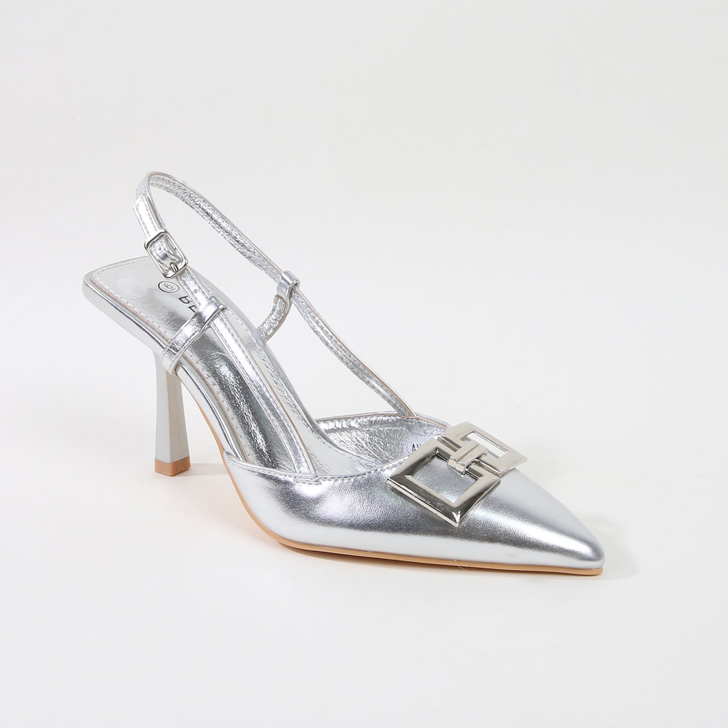 Angie Buckle Slingback Heels