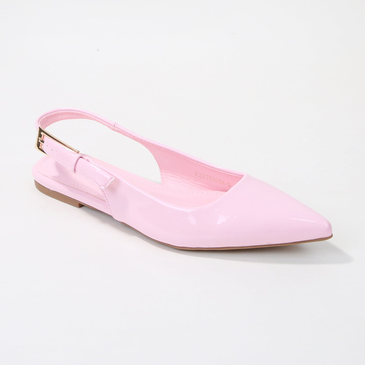 Caitriona Glossy Pointed Toe Slingback Flats