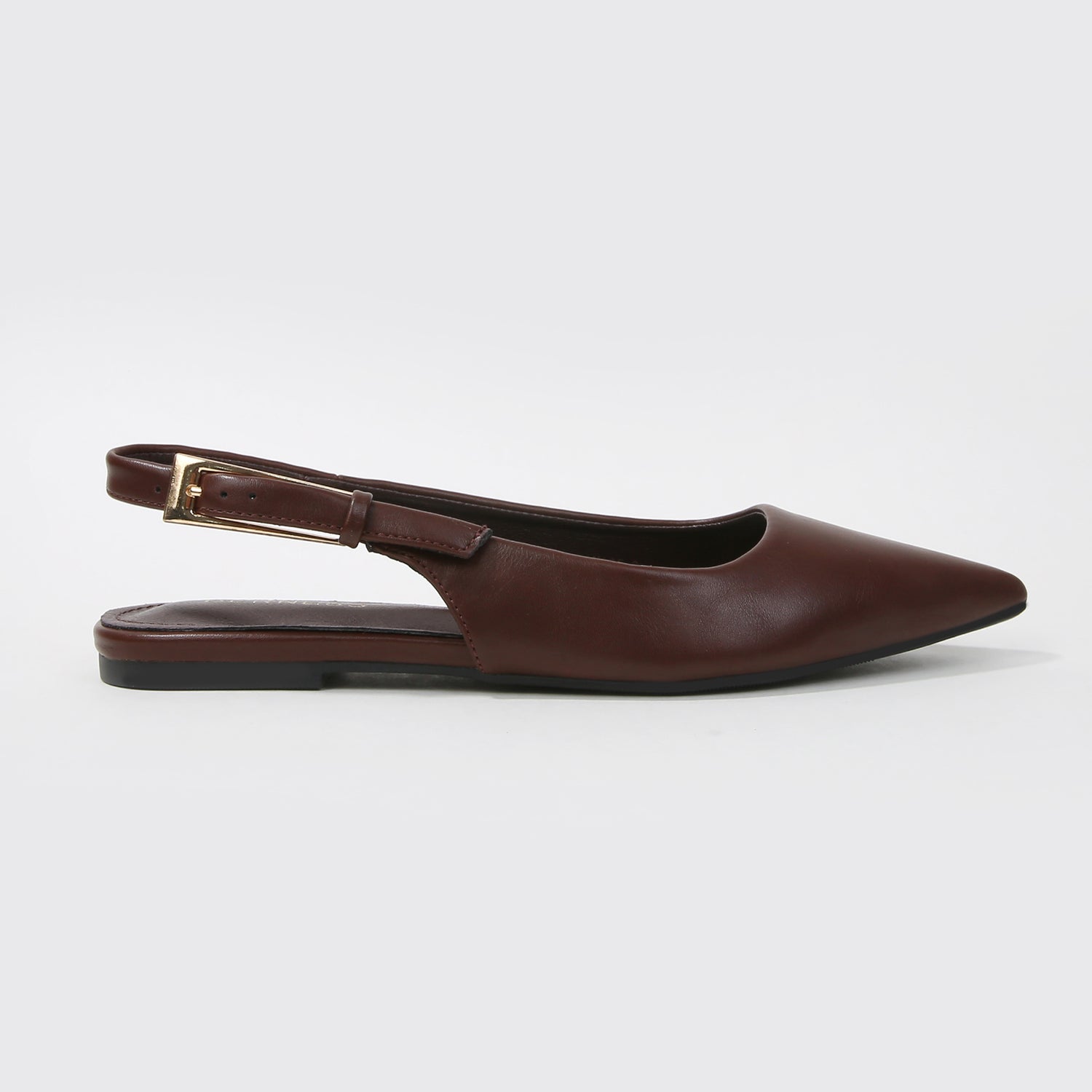 Caitriona Smooth Faux Leather Slingback Flats
