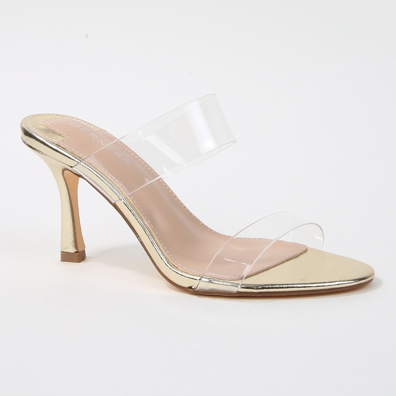 Calia Double Clear Strap Stiletto Mules