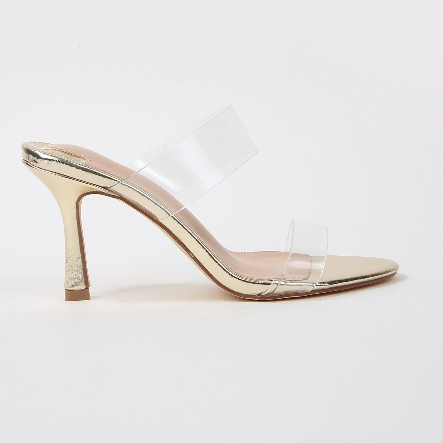 Calia Double Clear Strap Stiletto Mules