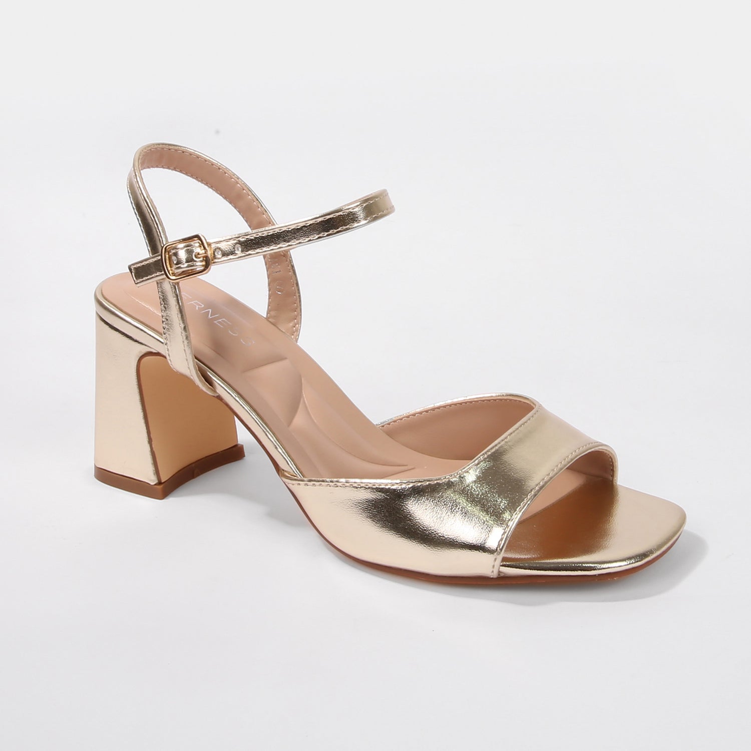 Cami Faux Leather Block Heels