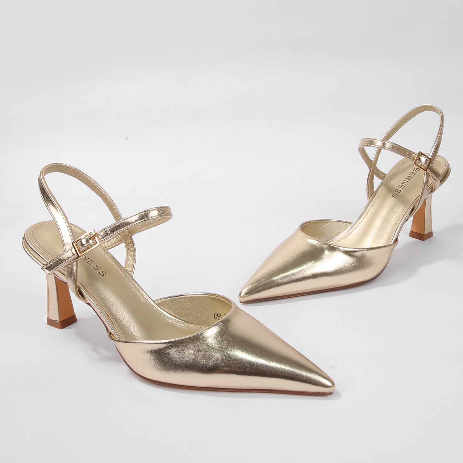 Celine Pointed-Toe Slingback Heels