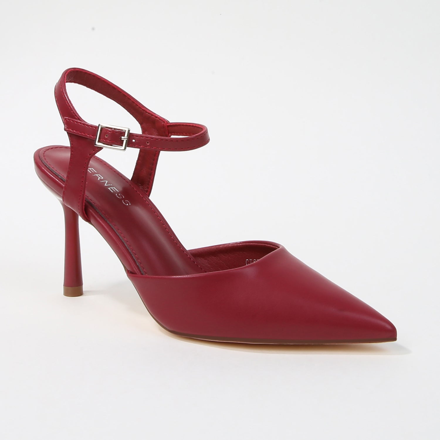 Cesia02 Faux Leather Ankle Strap Stiletto Heels