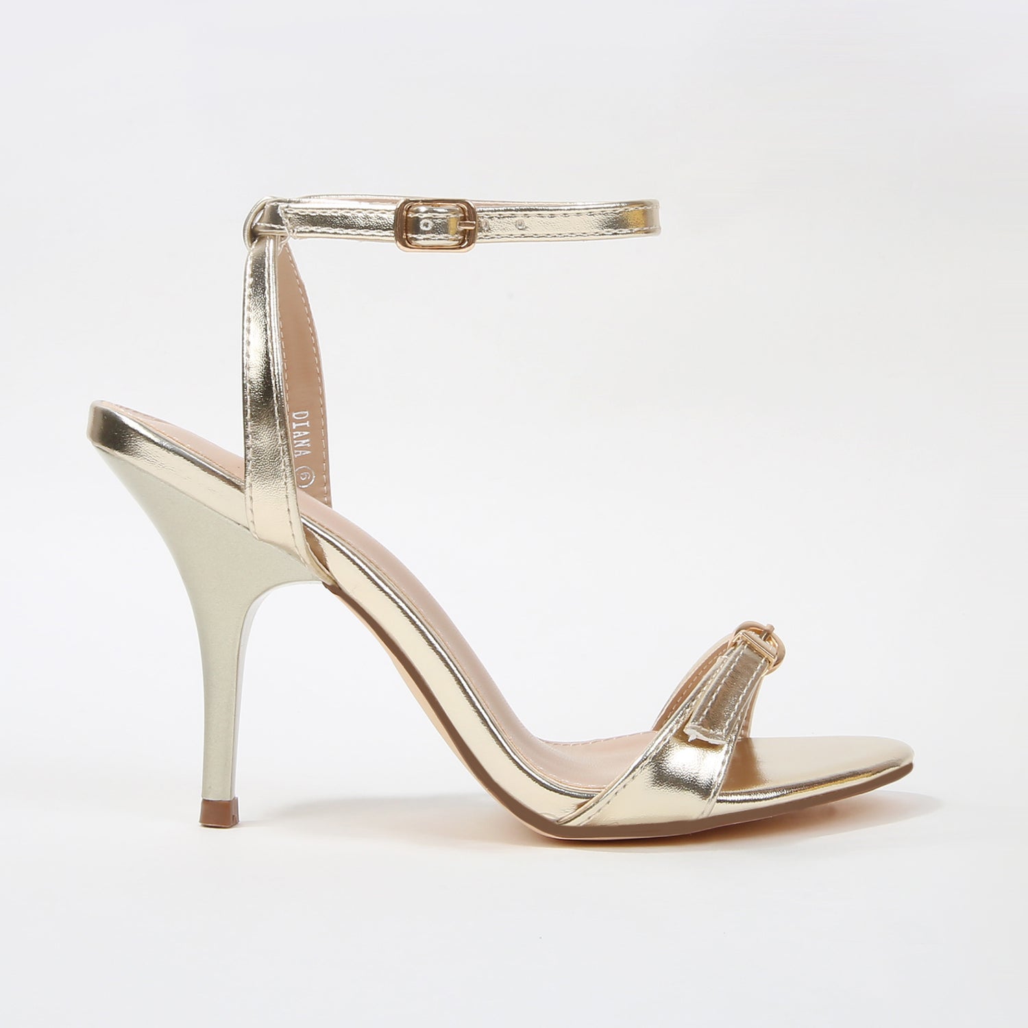 Diana Patent Buckle Strap Stiletto Sandals
