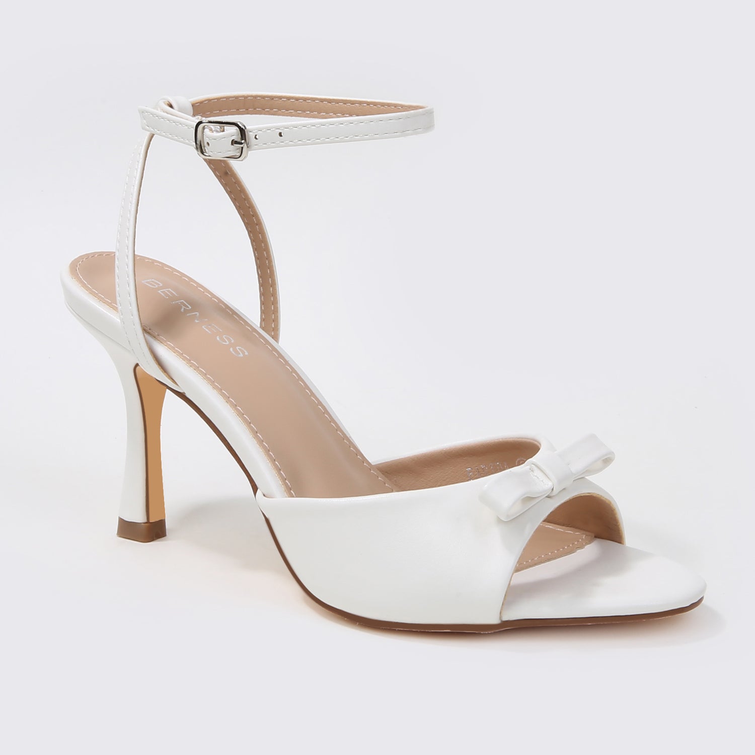 Farida Bow Accent Ankle Strap Heels