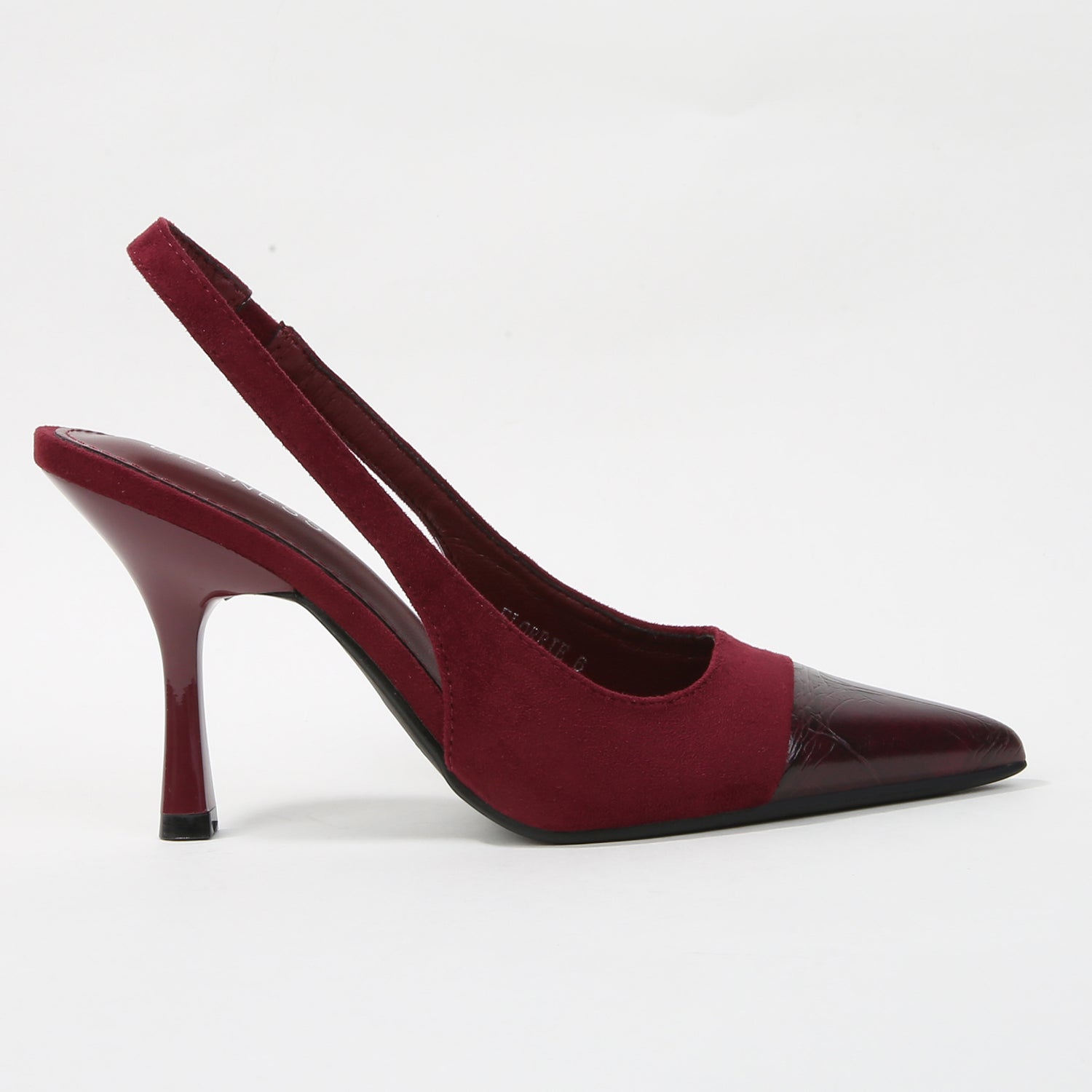 Florrie Contrast Cap Toe Slingback Stiletto Pumps