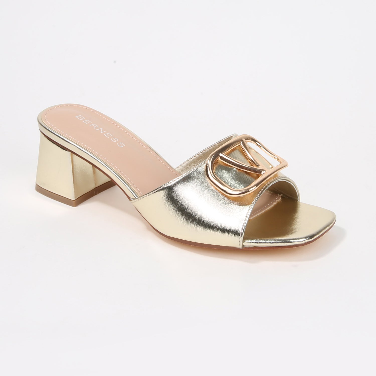 Giada Patent Block Heel Mules