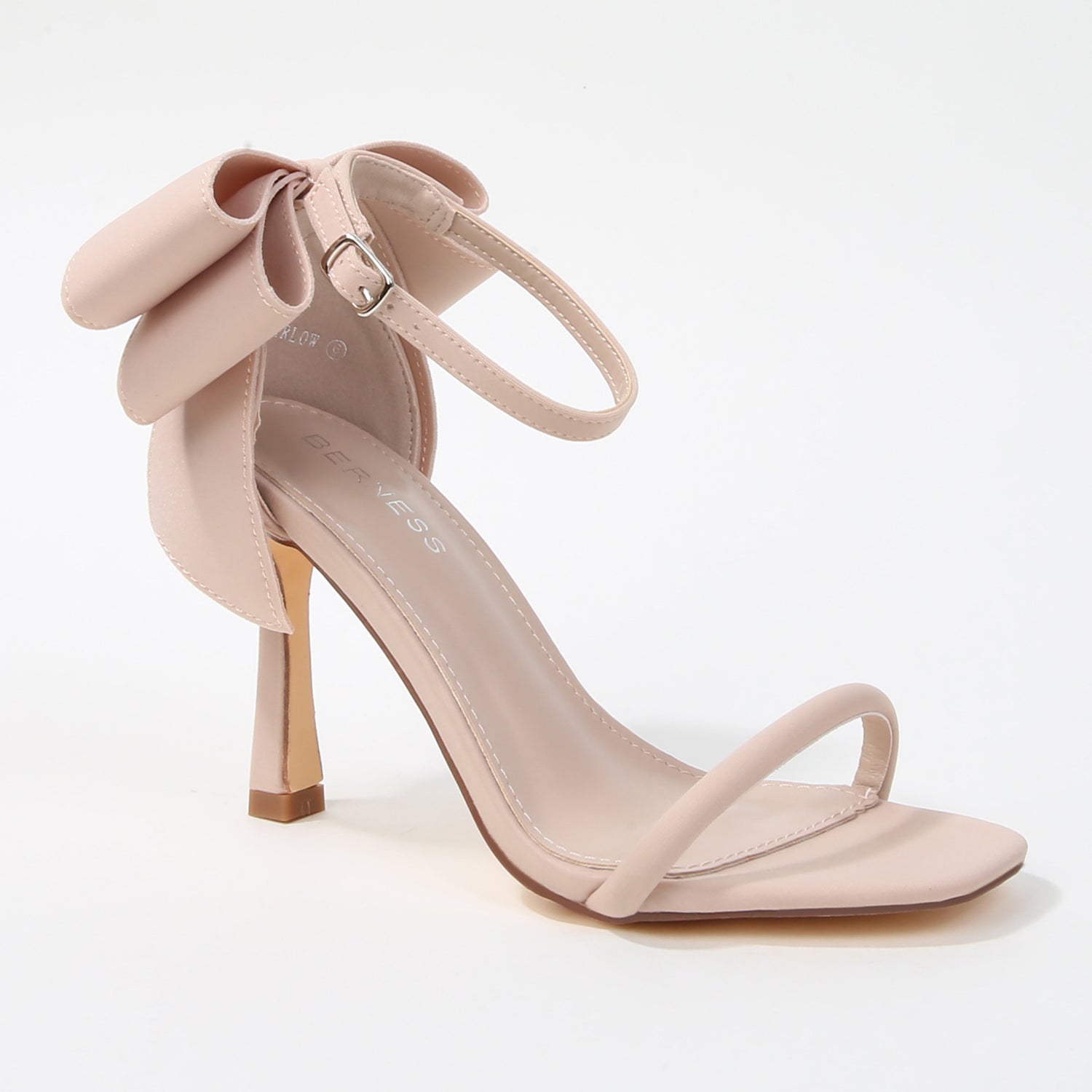 Harlow Oversized Bow Ankle Strap Stiletto Heels