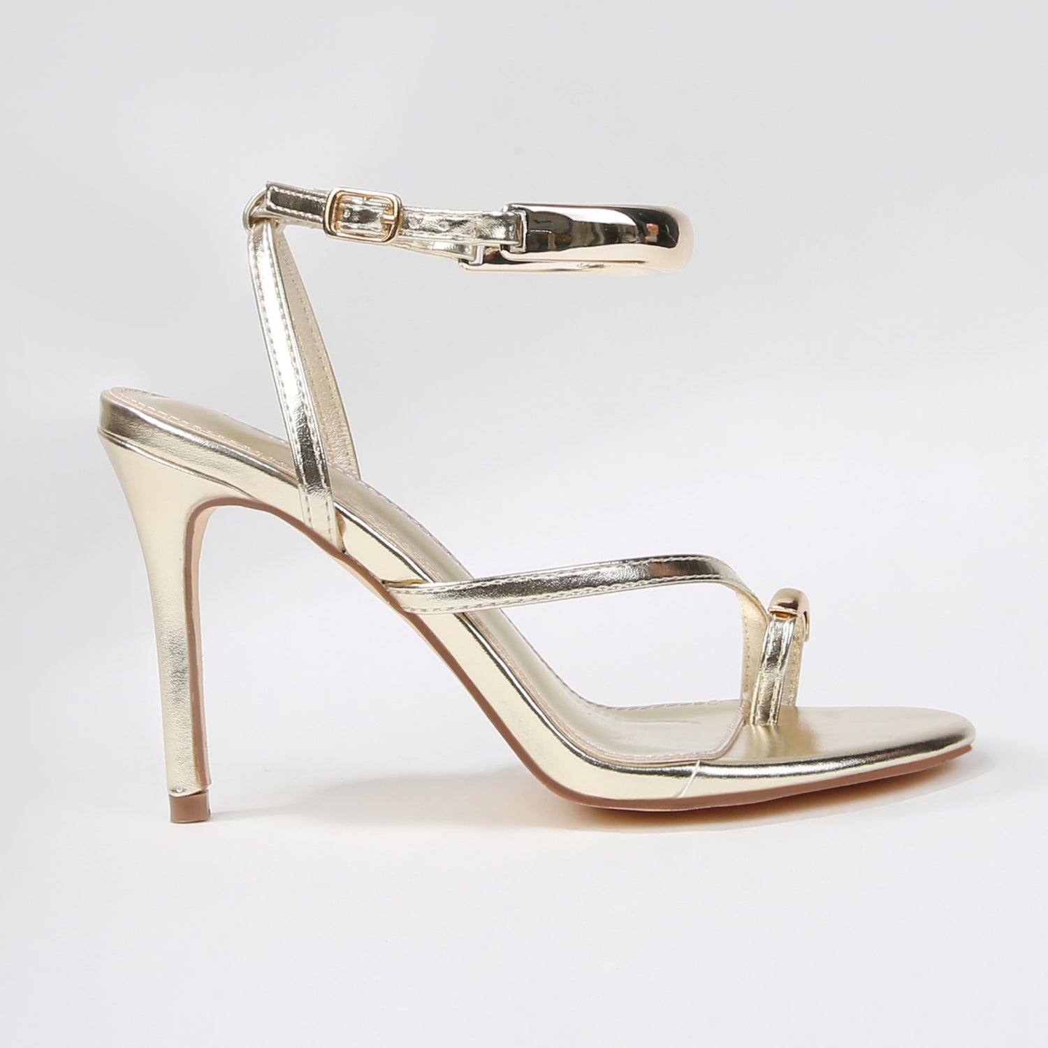 Harmonie Metal Hardware Pointed Toe Heel Sandals