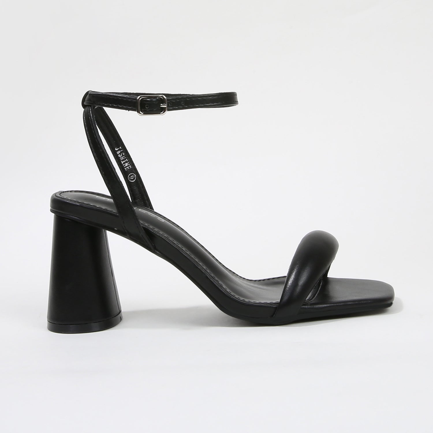 Jasmine Elegant Padded Vamp Ankle Strap Block Heel Sandals