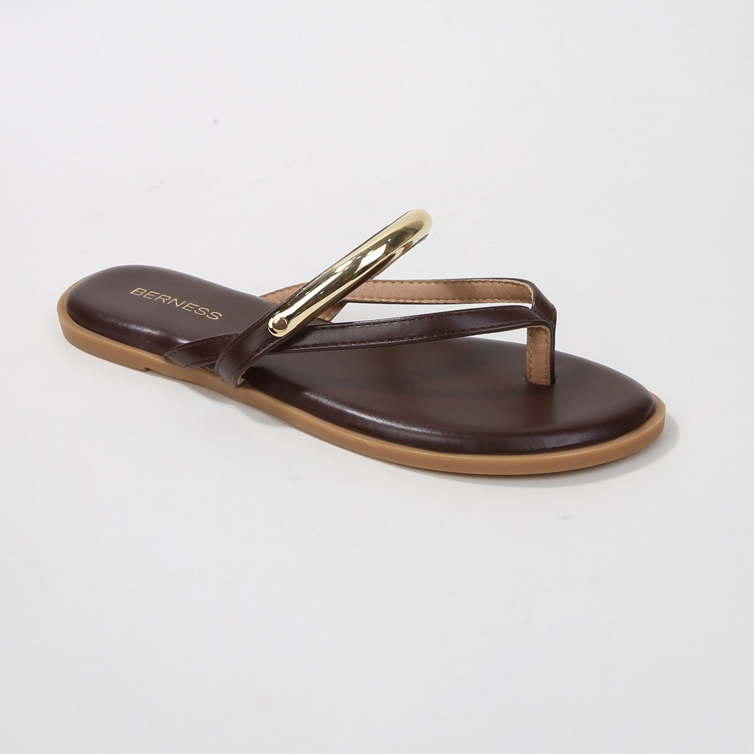 Kara Metal Ring Thong Sandals with Slim Straps