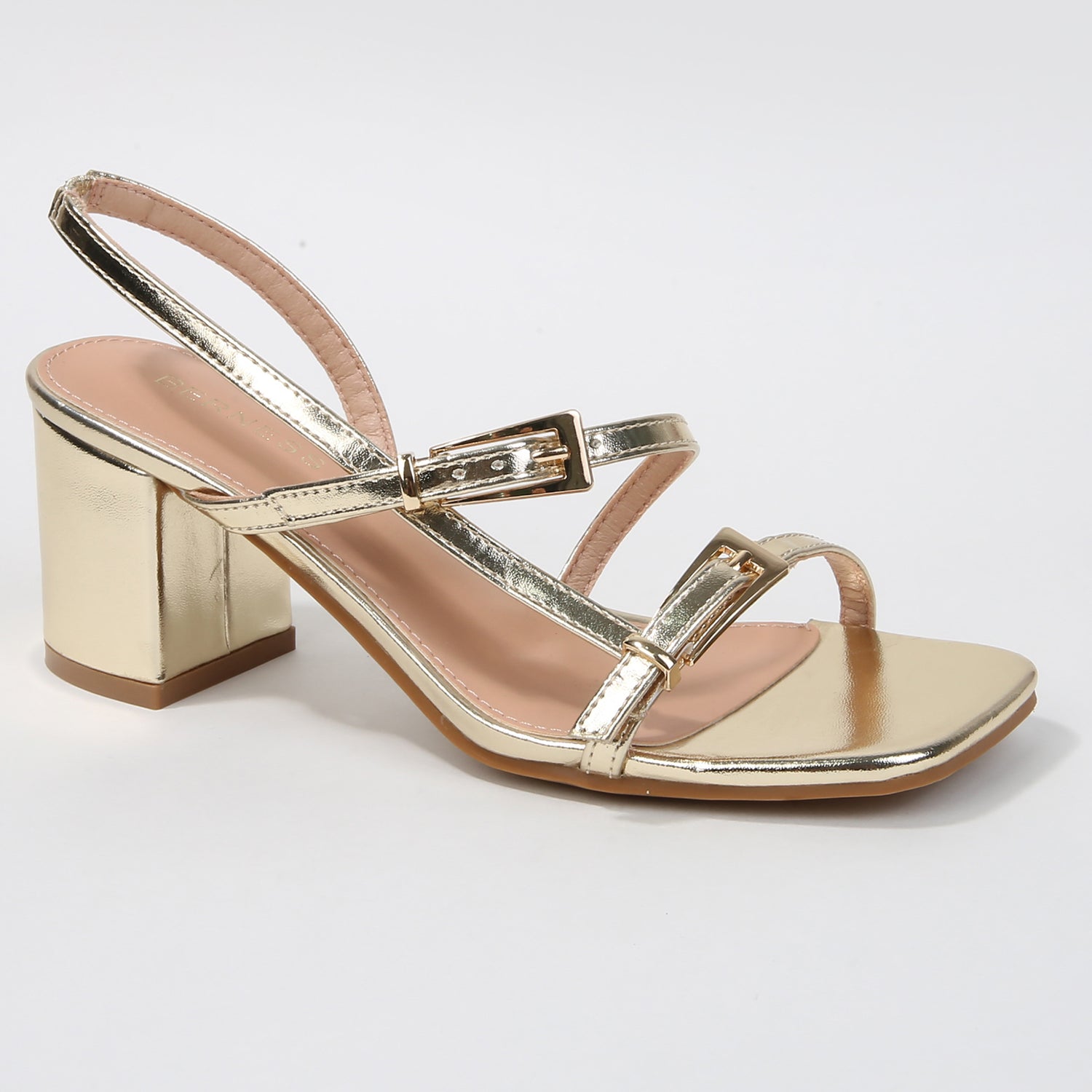 Maren Buckle Strap Block Heel Sandals