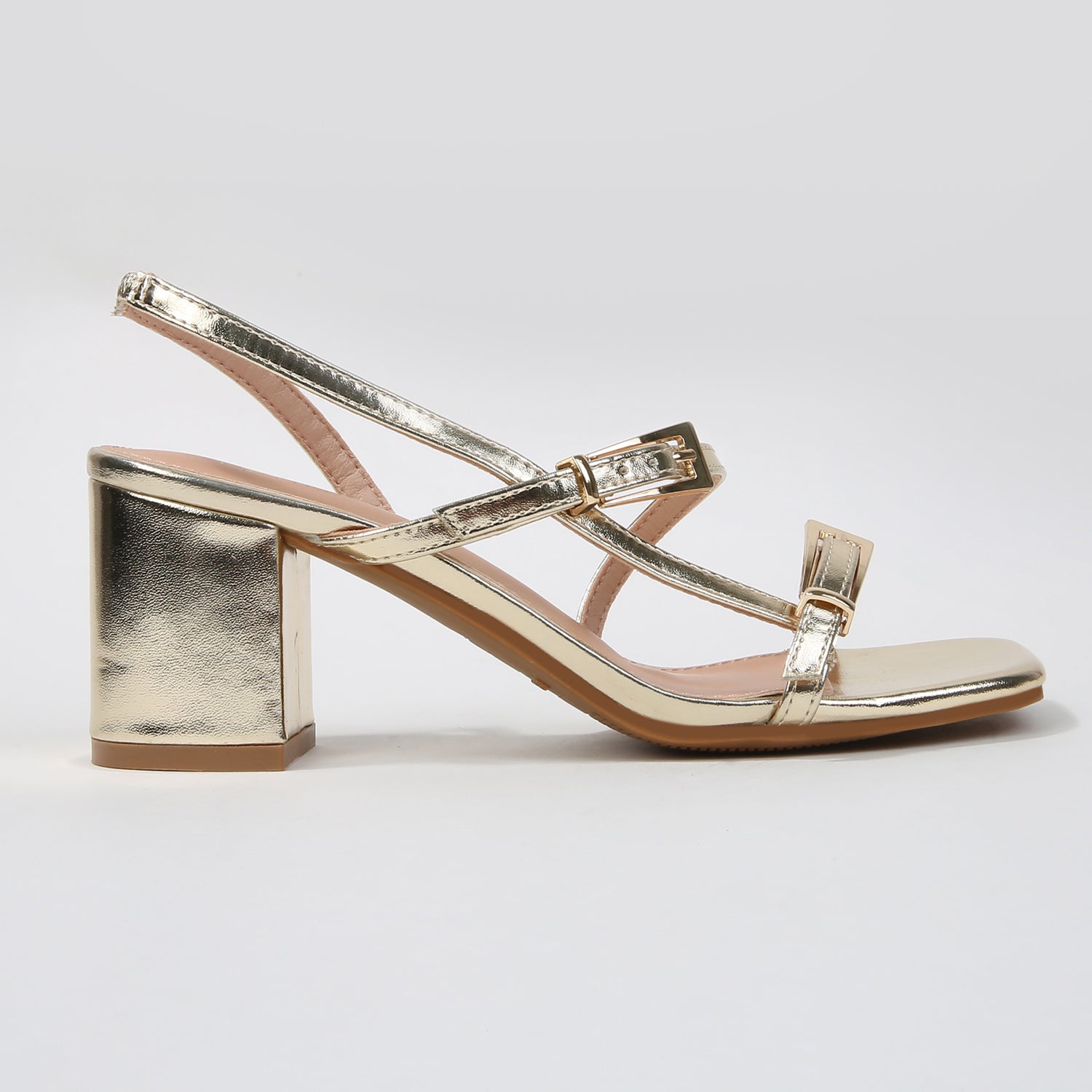 Maren Buckle Strap Block Heel Sandals