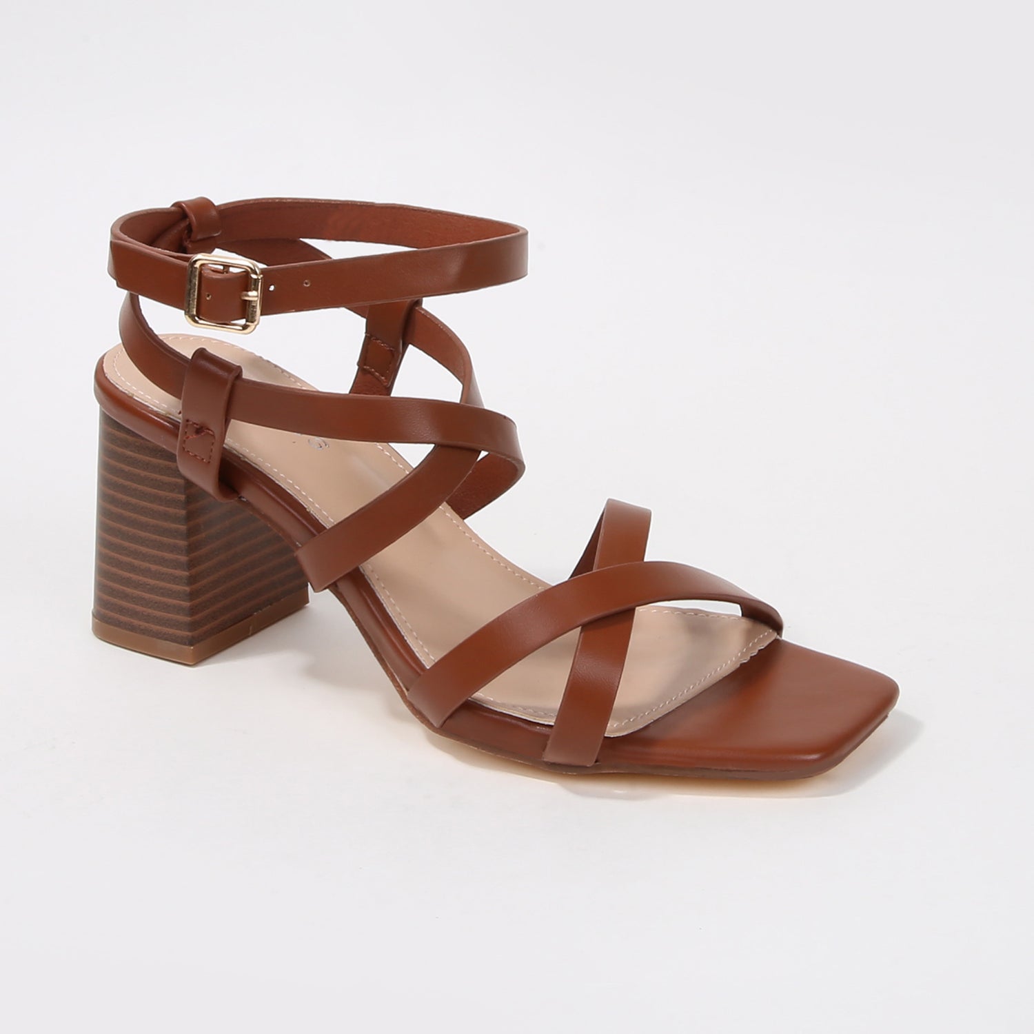 Roberta Ankle Strap Block Heel Sandals