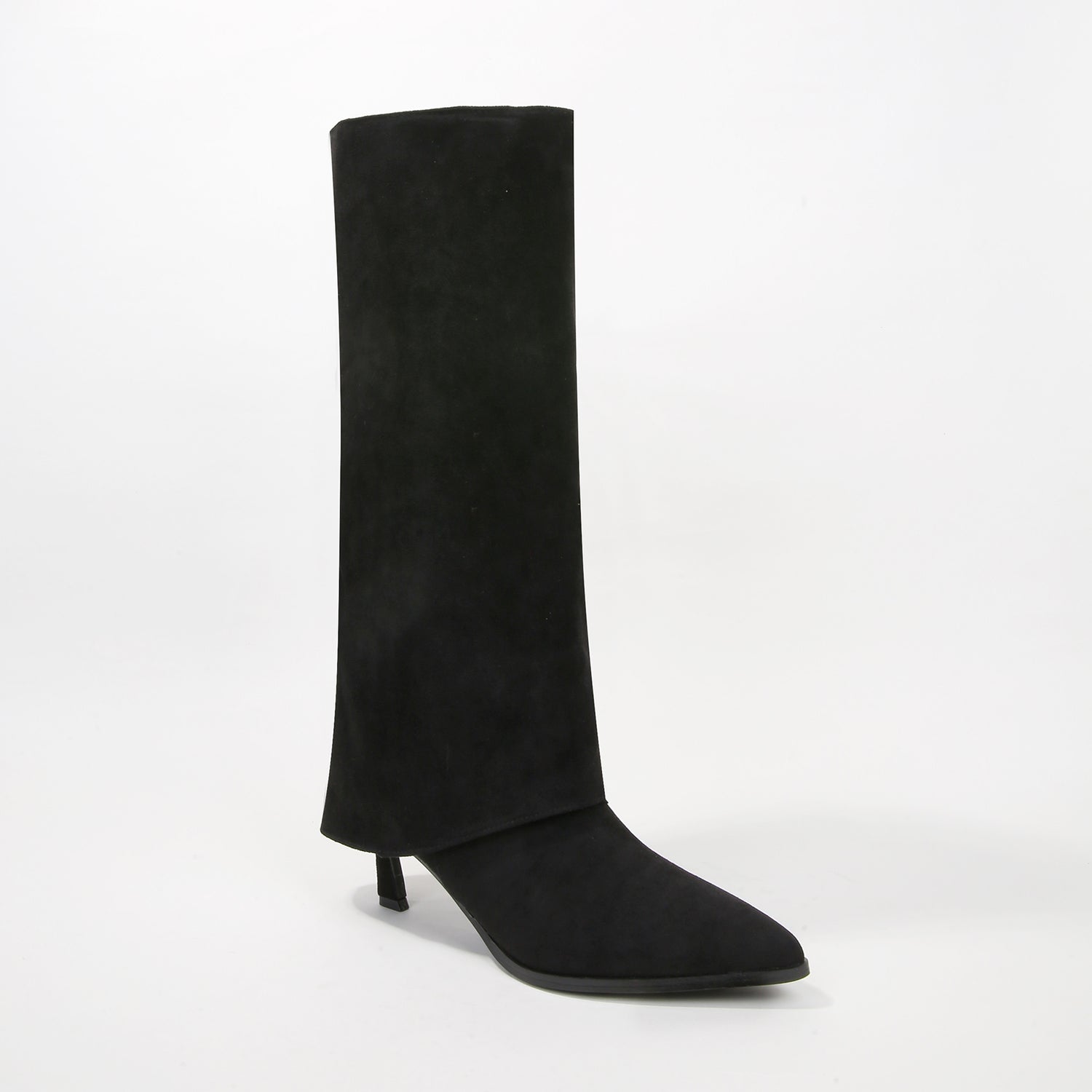 Treasure Fold-Over Suede Knee High Boots