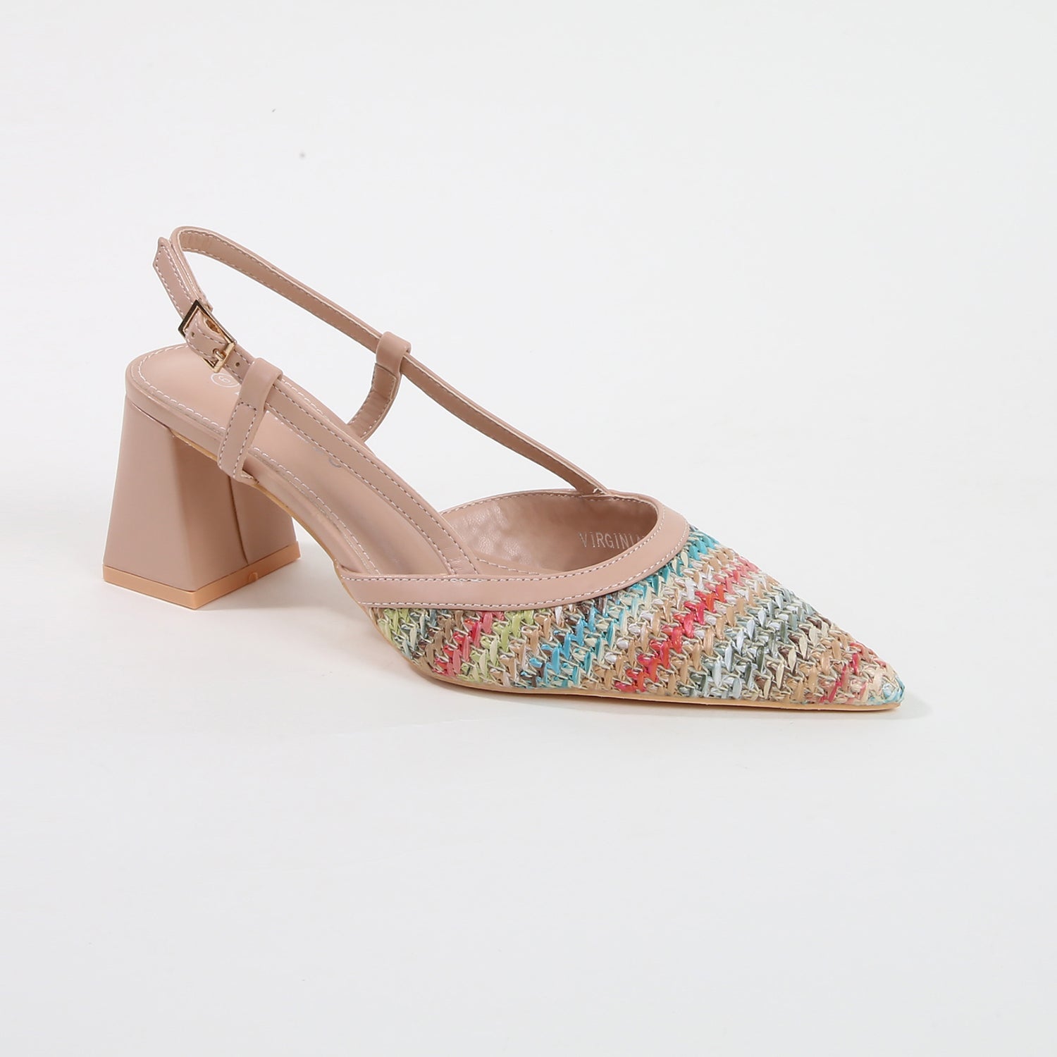 Virginia Woven Slingback Pump Multi-color Heels